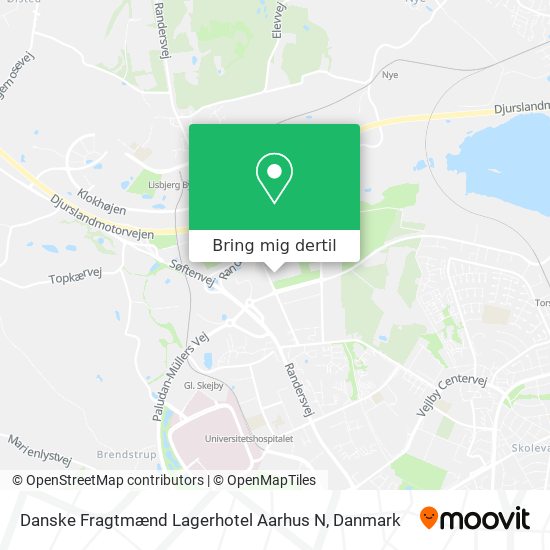 Danske Fragtmænd Lagerhotel Aarhus N kort