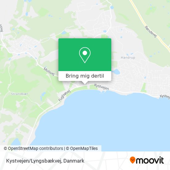 Kystvejen/Lyngsbækvej kort