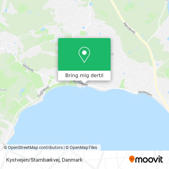 Kystvejen/Stambækvej kort