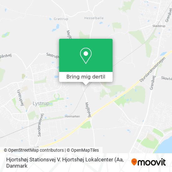 Hjortshøj Stationsvej V. Hjortshøj Lokalcenter kort