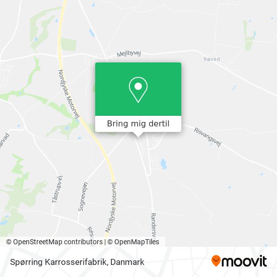 Spørring Karrosserifabrik kort