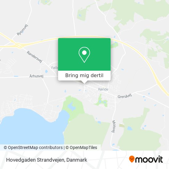 Hovedgaden Strandvejen kort