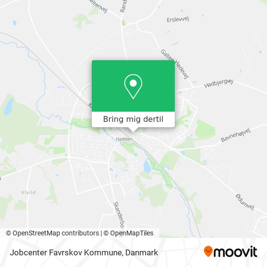 Jobcenter Favrskov Kommune kort