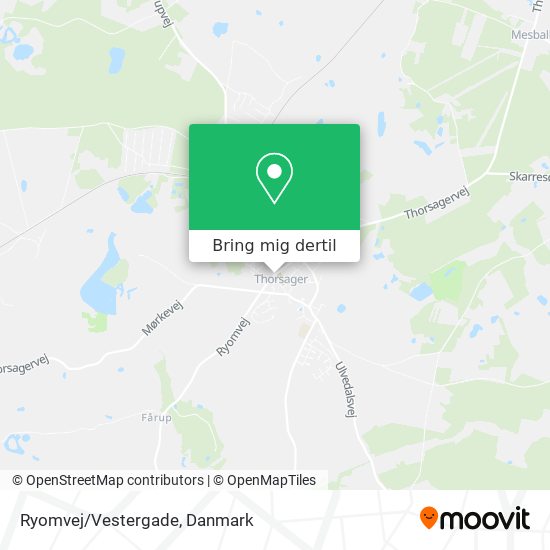 Ryomvej/Vestergade kort