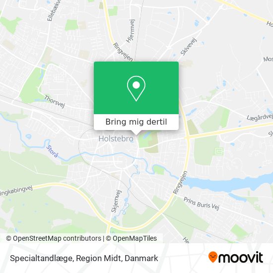 Specialtandlæge, Region Midt kort