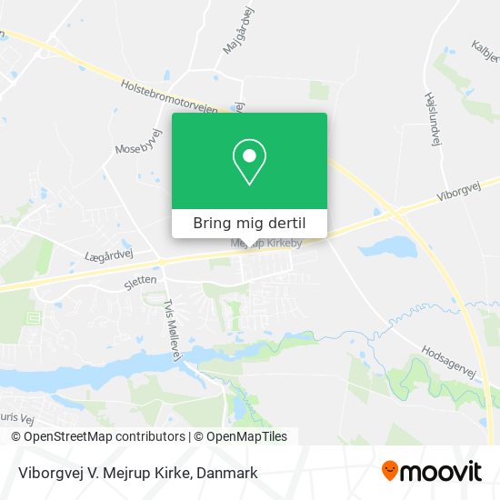 Viborgvej V. Mejrup Kirke kort