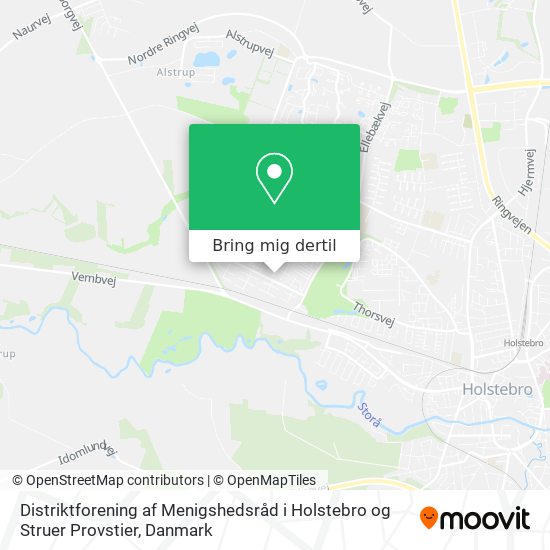 Distriktforening af Menigshedsråd i Holstebro og Struer Provstier kort