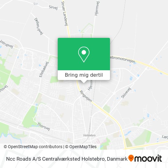 Ncc Roads A / S Centralværksted Holstebro kort