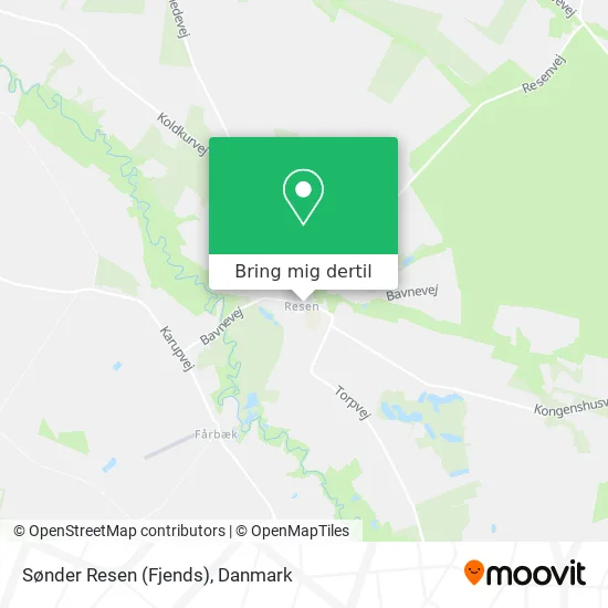 Sønder Resen (Fjends) kort