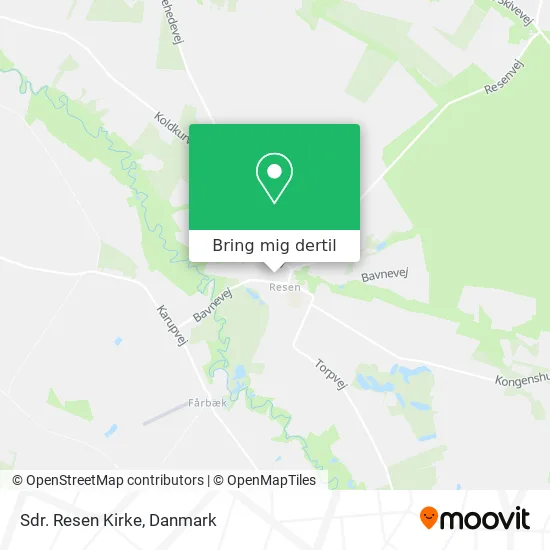 Sdr. Resen Kirke kort