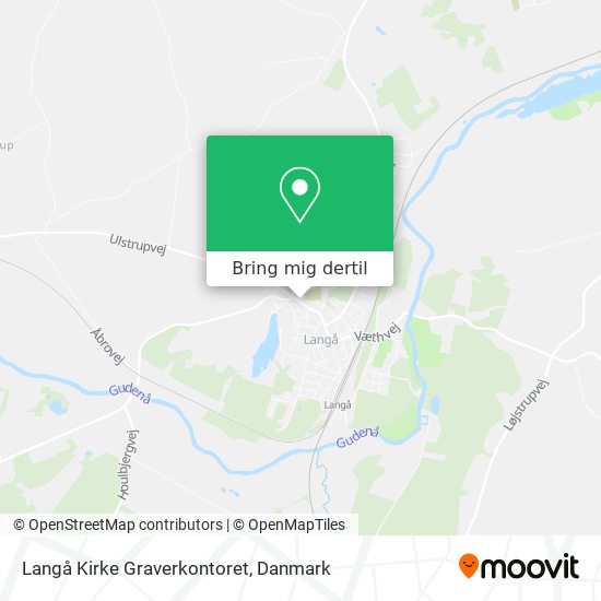 Langå Kirke Graverkontoret kort