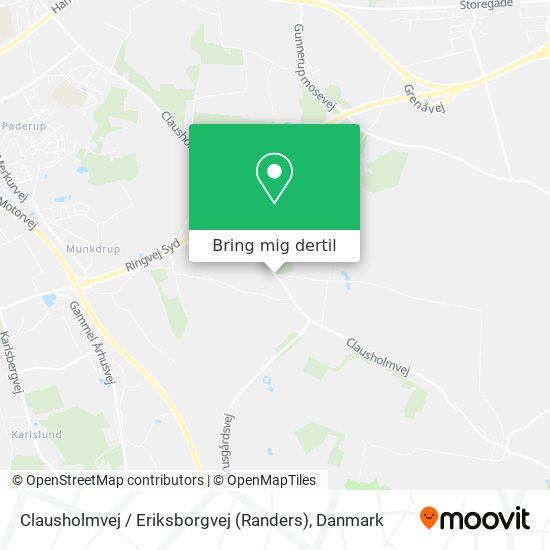 Clausholmvej / Eriksborgvej (Randers) kort