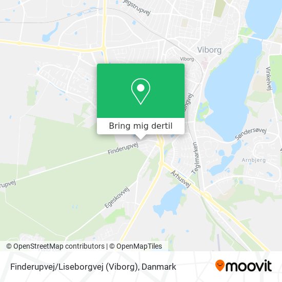 Finderupvej / Liseborgvej (Viborg) kort