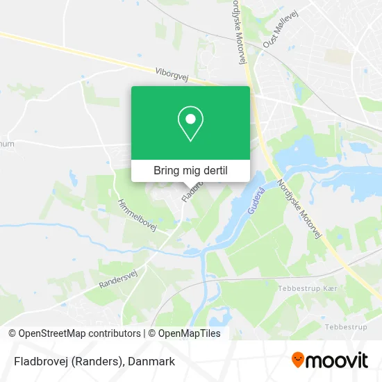 Fladbrovej (Randers) kort