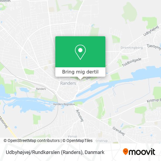 Udbyhøjvej / Rundkørslen (Randers) kort