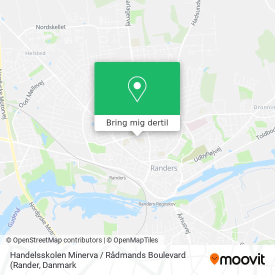 Handelsskolen Minerva / Rådmands Boulevard kort