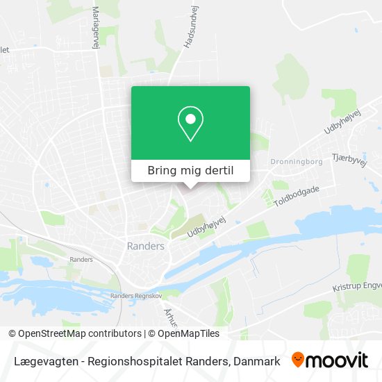 Lægevagten - Regionshospitalet Randers kort