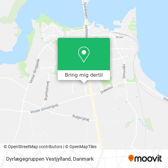 Dyrlægegruppen Vestjylland kort