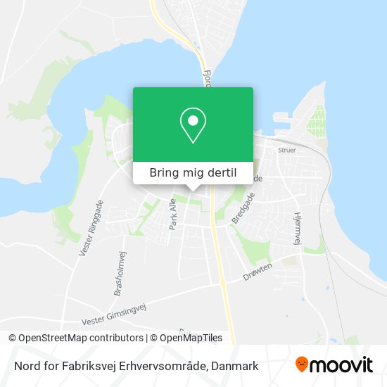 Nord for Fabriksvej Erhvervsområde kort