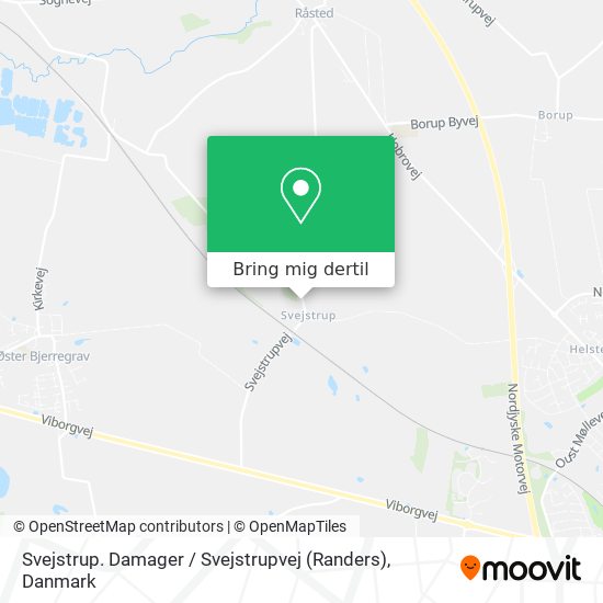 Svejstrup. Damager / Svejstrupvej (Randers) kort