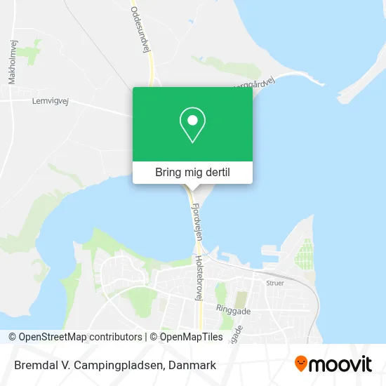 Bremdal V. Campingpladsen kort