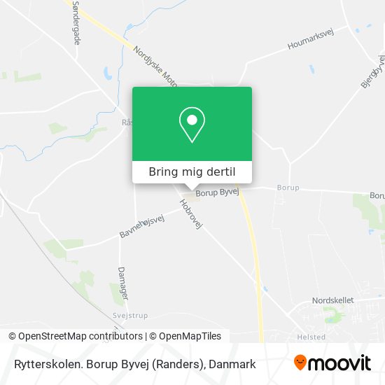 Rytterskolen. Borup Byvej (Randers) kort