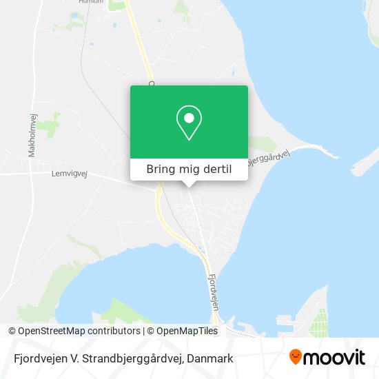 Fjordvejen V. Strandbjerggårdvej kort