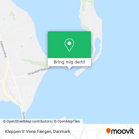 Kleppen V. Venø Færgen kort