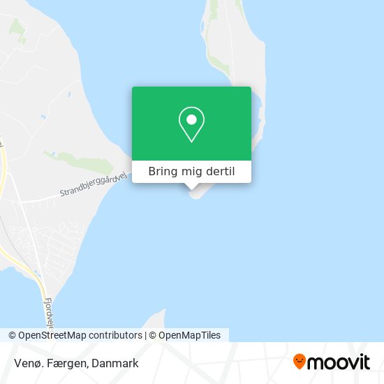 Venø. Færgen kort