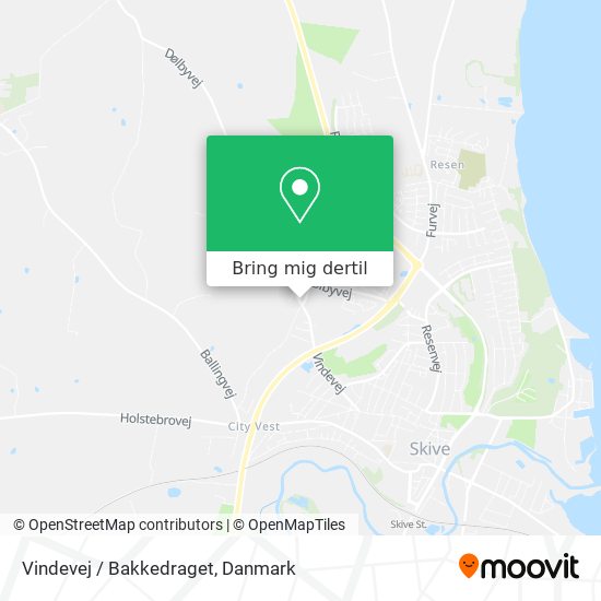 Vindevej / Bakkedraget kort