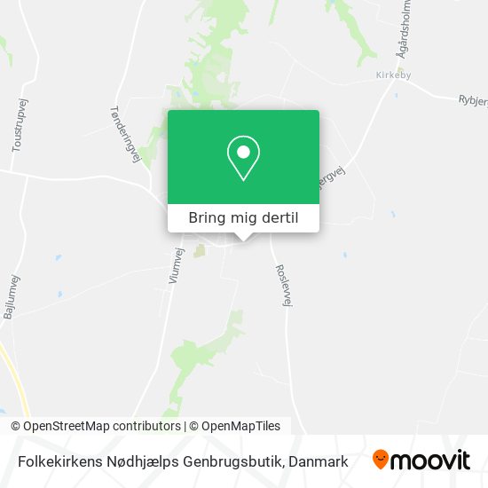 Folkekirkens Nødhjælps Genbrugsbutik kort