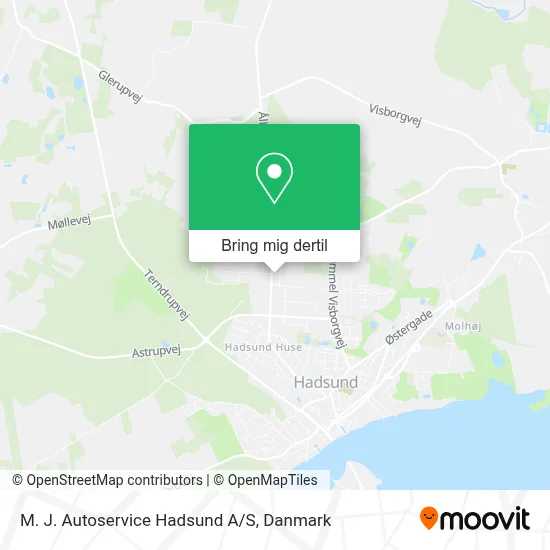 M. J. Autoservice Hadsund A/S kort