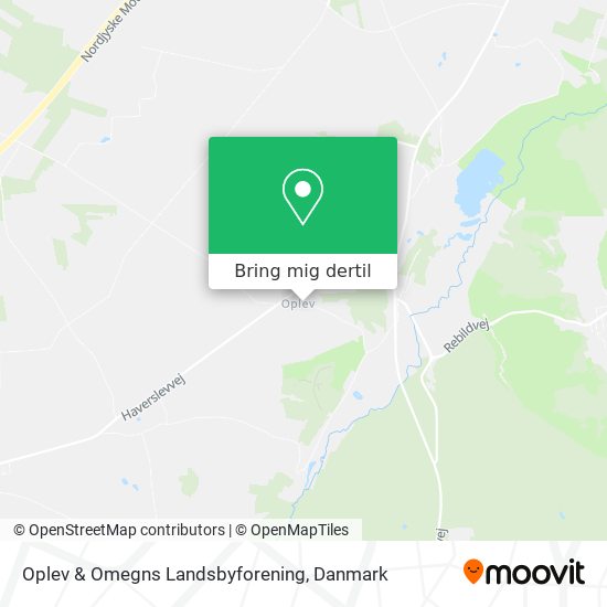 Oplev & Omegns Landsbyforening kort