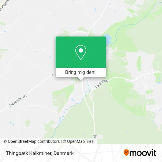 Thingbæk Kalkminer kort