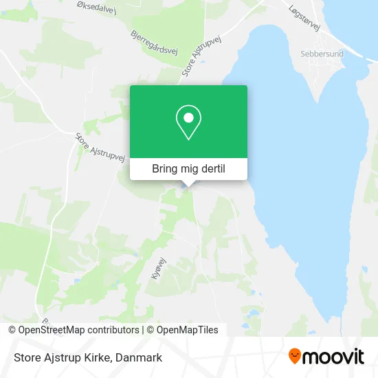 Store Ajstrup Kirke kort