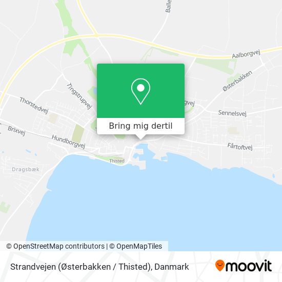 Strandvejen (Østerbakken / Thisted) kort