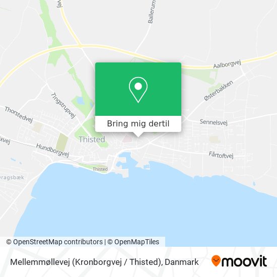 Mellemmøllevej (Kronborgvej / Thisted) kort
