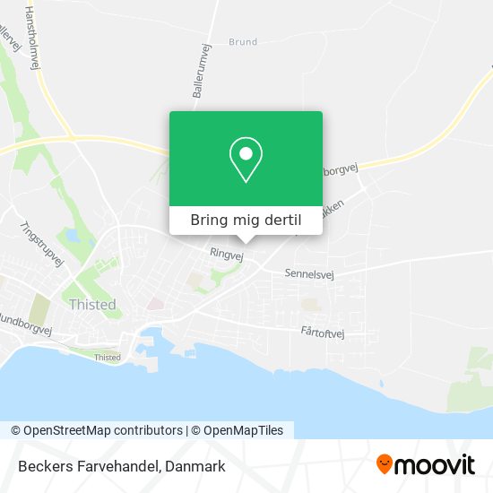 Beckers Farvehandel kort