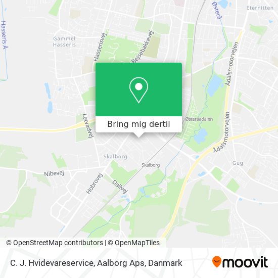C. J. Hvidevareservice, Aalborg Aps kort