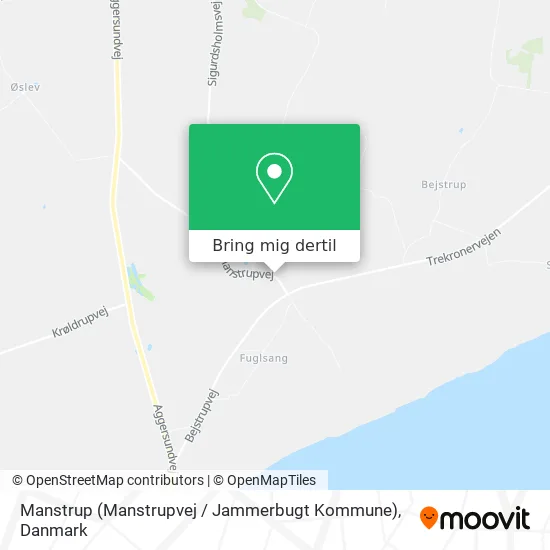 Manstrup (Manstrupvej / Jammerbugt Kommune) kort