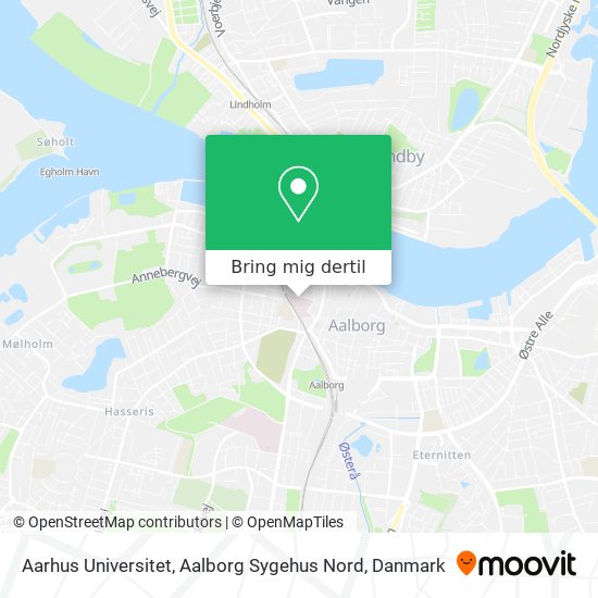 Aarhus Universitet, Aalborg Sygehus Nord kort