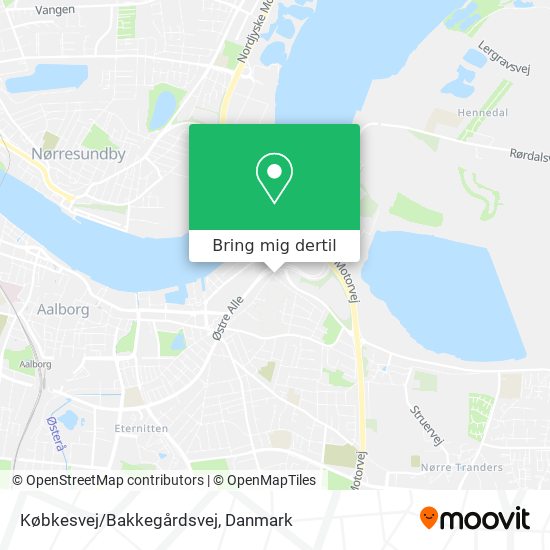 Købkesvej/Bakkegårdsvej kort