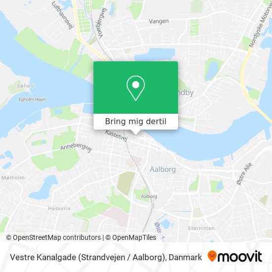 Vestre Kanalgade (Strandvejen / Aalborg) kort