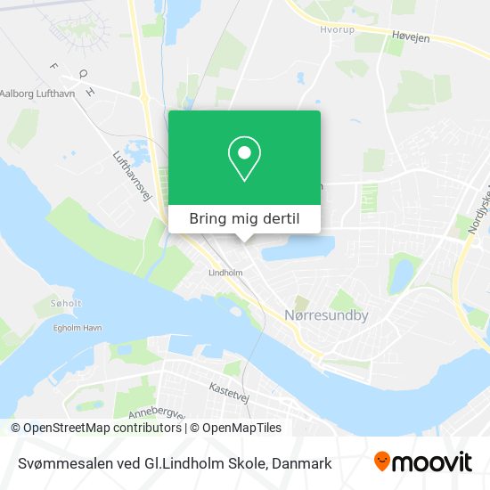 Svømmesalen ved Gl.Lindholm Skole kort