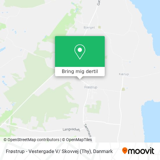 Frøstrup - Vestergade V/ Skovvej (Thy) kort