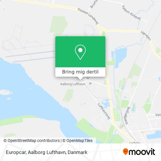 Europcar, Aalborg Lufthavn kort