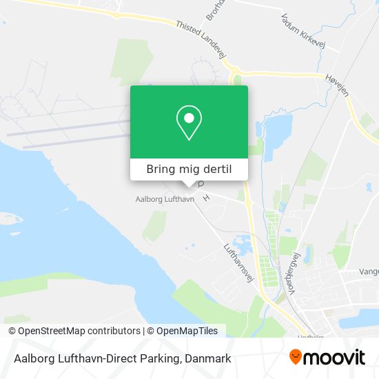 Aalborg Lufthavn-Direct Parking kort