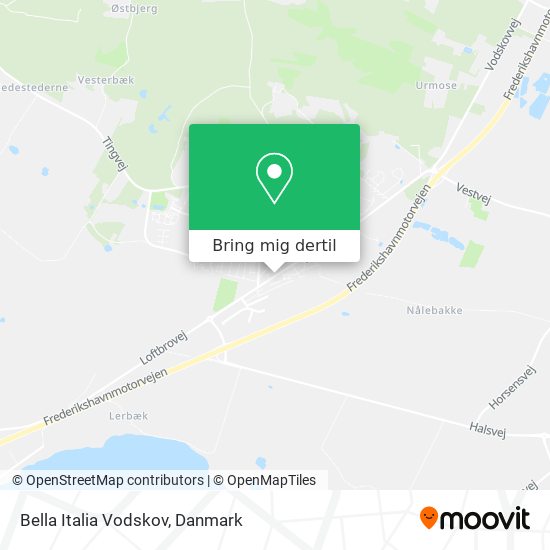 Bella Italia Vodskov kort