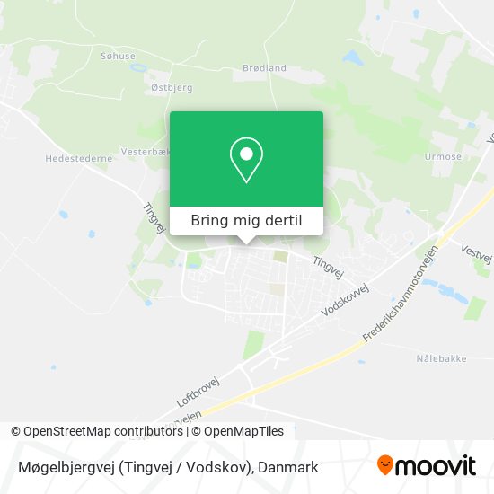 Møgelbjergvej (Tingvej / Vodskov) kort