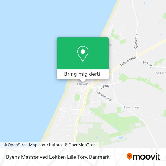 Byens Massør ved Løkken Lille Torv kort